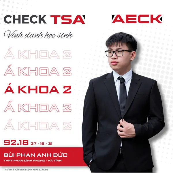 Bùi Phan Anh Đức — TOP 3 TSA ĐỢT 3