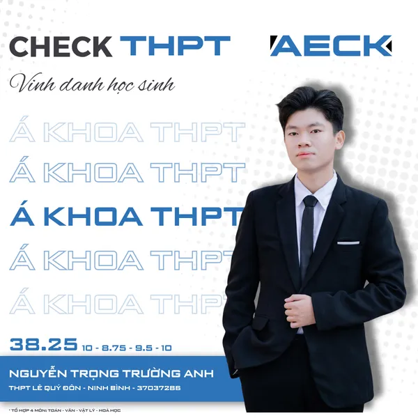 Nguyễn Trọng Trường Anh — Á KHOA THPTQG